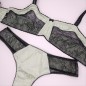 Emerald Comfort: Green Satin & Cheetah-Motif Panties for Men in Up to 5XL