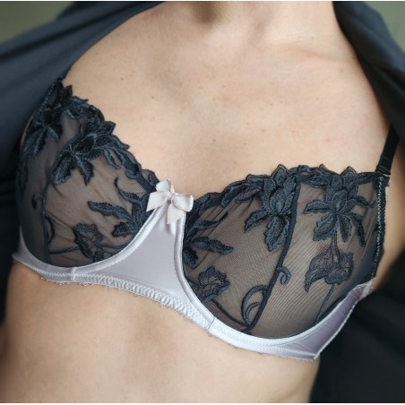 Flirty Pink Satin & Lace: Everyday Sophisticated Men's Bra