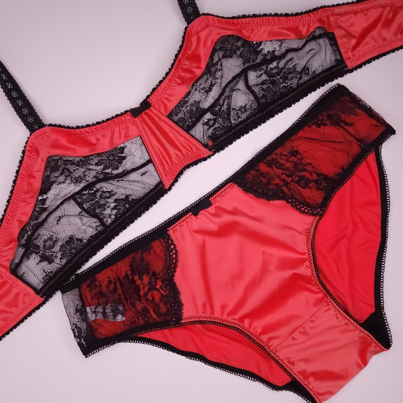 SatinSky Radiant Orange Satin Panties A Bold Choice for Men