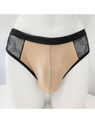 Golden Twilight Fantasy: Ultra-Comfortable & Luxurious Thong for Men