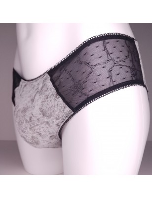 Noir Intrigue: Men's Matching Feminine Thong and Panty Set