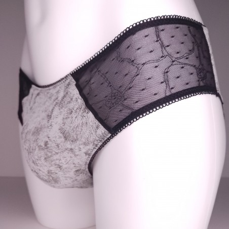 Noir Intrigue: Men's Matching Feminine Thong and Panty Set