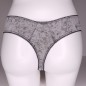 Noir Intrigue: Men's Matching Feminine Thong and Panty Set