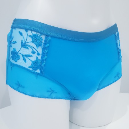 Azure Serenity: Stretchy Lace Underpants for Men