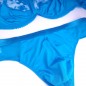 Azure Serenity: Low-Waist Thongs with Pouch for M2F Crossdressing Men