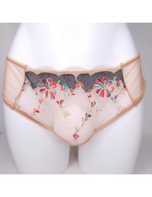 Floral Fantasy: Sheer Thong or Bikini Panties for Men