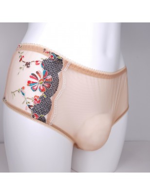 Floral Fantasy: Ultra Sheer Thong & Bikini Panties for Men