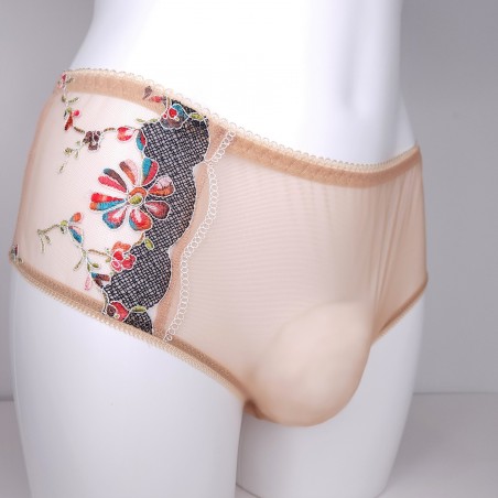 Floral Fantasy: Ultra Sheer Thong & Bikini Panties for Men