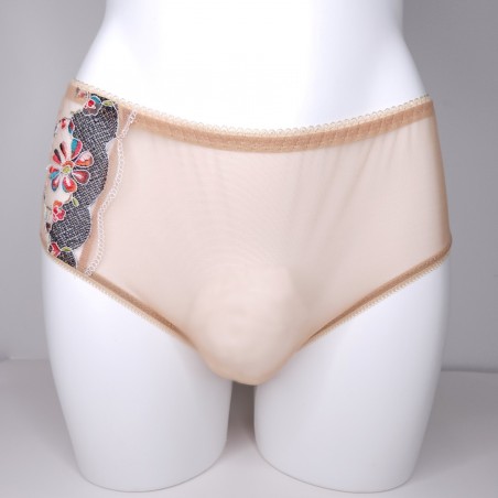 Floral Fantasy: Ultra Sheer Thong & Bikini Panties for Men