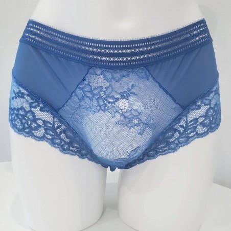 Blue Enchantment: Sexy See-Thru Sissy Panties for Men