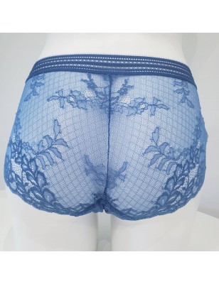 Blue Enchantment: Sexy See-Thru Sissy Panties for Men