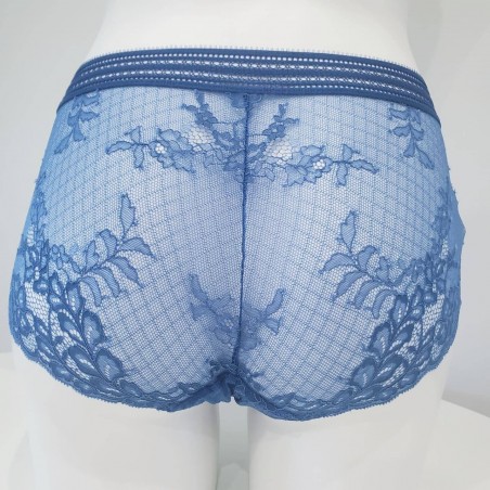 Blue Enchantment: Sexy See-Thru Sissy Panties for Men