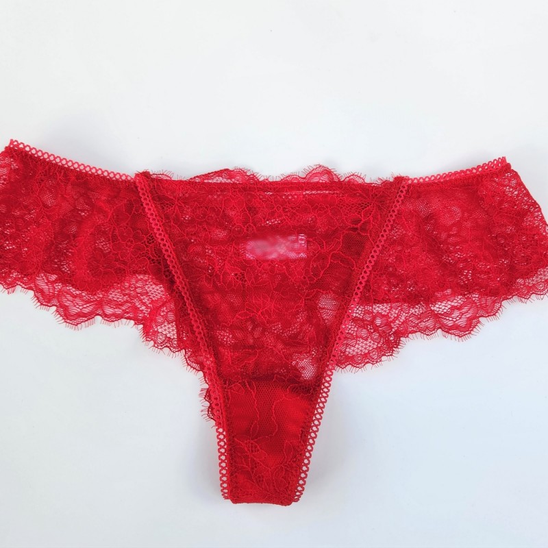 Crimson Temptation: Lace Crotchless Panties main image 0