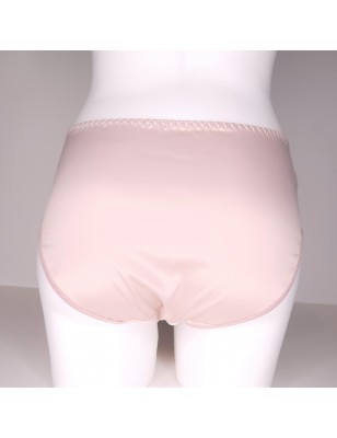 SissySat Elegance: Stretchy Beige Satin Panties for Men