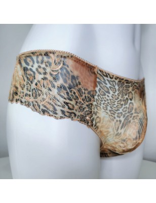 Wild Essence: Cheetah Motif Mesh Panties for Men