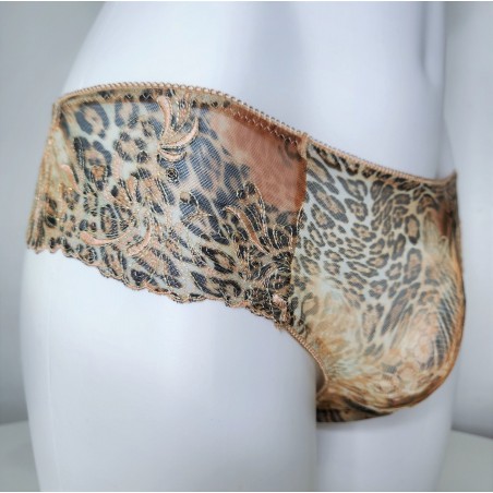 Wild Essence: Cheetah Motif Mesh Panties for Men