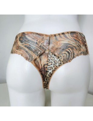 Wild Essence: Cheetah Motif Mesh Panties for Men