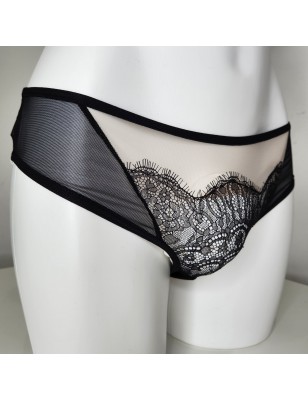 Mesh Marvel: Crossdressers' Black Lace Panties for Men