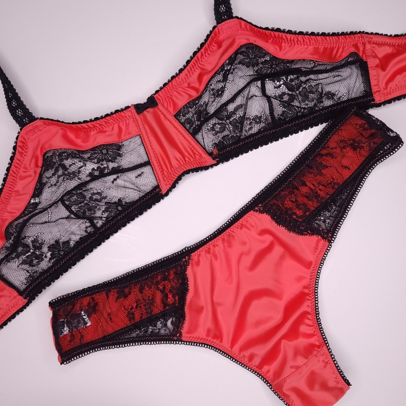 SatinSky Radiant Orange Satin Panties A Bold Choice for Men