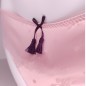 All-Satin: Smooth Pastel Pink Panties with Purple Center Bow