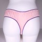 All-Satin: Smooth Pastel Pink Panties with Purple Center Bow