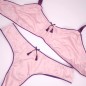 All-Satin: Smooth Pastel Pink Panties with Purple Center Bow