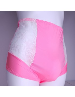 NeonLace Allure: Neon Pink Lace Panties & Thongs for M2F Crossdressers